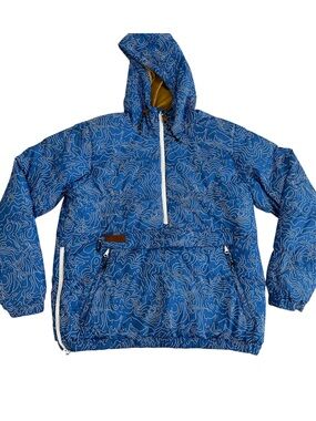 Kavu Blue hooded wind jacket packable